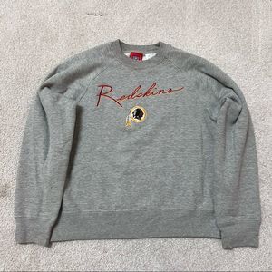 NFL Women’s Gray Long Sleeve Pullover Redskins Sweatshirt Size Medium